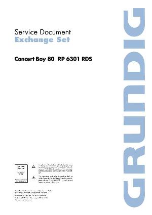 Сервисная инструкция Grundig CONCERT BOY 80 RP-6301RDS ― Manual-Shop.ru