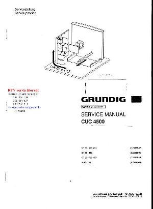 Сервисная инструкция Grundig CUC4500 ― Manual-Shop.ru