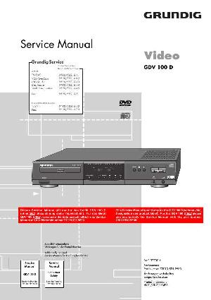 Сервисная инструкция Grundig GDV-100D ― Manual-Shop.ru