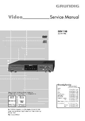 Сервисная инструкция Grundig GDV-110 ― Manual-Shop.ru