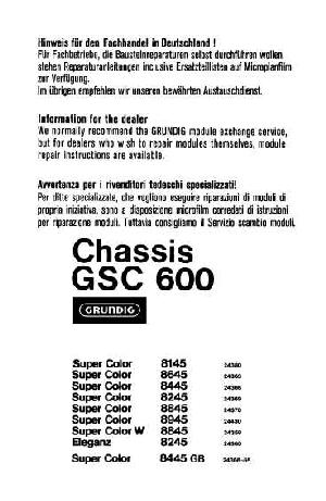 Сервисная инструкция Grundig GSC-600 ― Manual-Shop.ru
