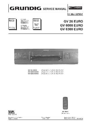 Сервисная инструкция Grundig GV-26EURO, GV-6000EURO, GV-6300EURO ― Manual-Shop.ru