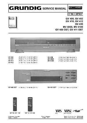 Сервисная инструкция Grundig GV-400, 400OST, 402, 410, 411OST, 412, 430 ― Manual-Shop.ru