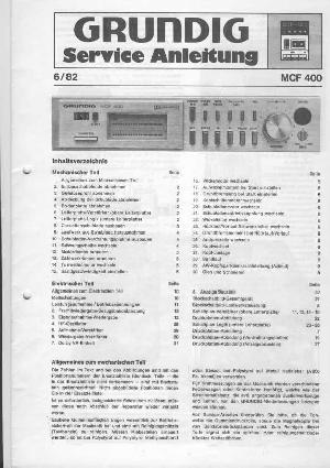 Сервисная инструкция Grundig MCF-400 ― Manual-Shop.ru