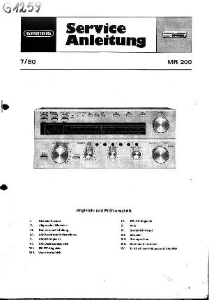 Service manual Grundig MR200 ― Manual-Shop.ru