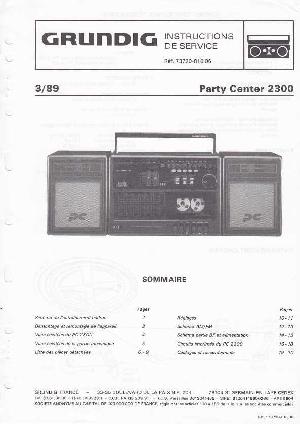 Сервисная инструкция Grundig PARTY-CENTER-2300 ― Manual-Shop.ru