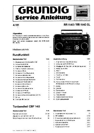 Сервисная инструкция Grundig RR-1140, RR-1140SL ― Manual-Shop.ru