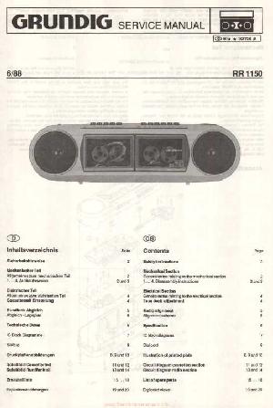 Сервисная инструкция Grundig RR-1150 ― Manual-Shop.ru
