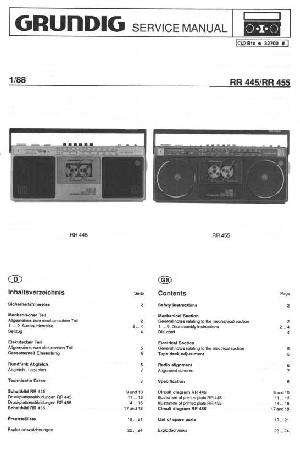 Сервисная инструкция Grundig RR-445, RR-455 ― Manual-Shop.ru
