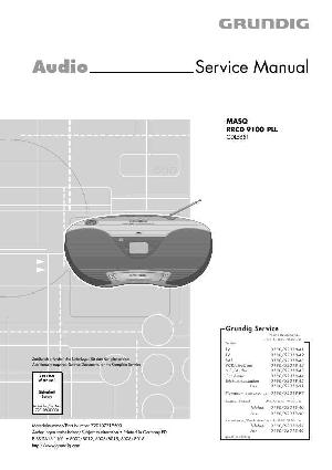 Сервисная инструкция Grundig RRCD-9100PLL MASQ ― Manual-Shop.ru