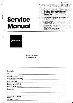 Сервисная инструкция GRUNDIG SATELLIT-1400 ― Manual-Shop.ru