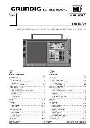 Сервисная инструкция Grundig SATELLIT 700 ― Manual-Shop.ru