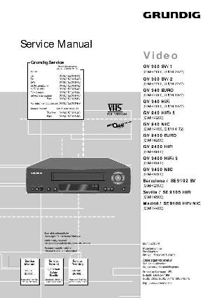 Service manual Grundig SE-9102SV BARCELONA, SE-9105HIFI SEVILLA, SE-9106HIFI MADRID ― Manual-Shop.ru