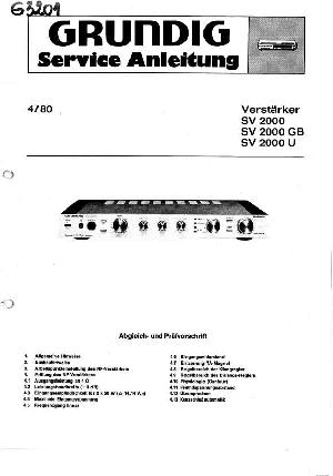 Сервисная инструкция Grundig SV-2000 ― Manual-Shop.ru
