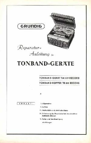Сервисная инструкция Grundig TK-819, TM-819 ― Manual-Shop.ru