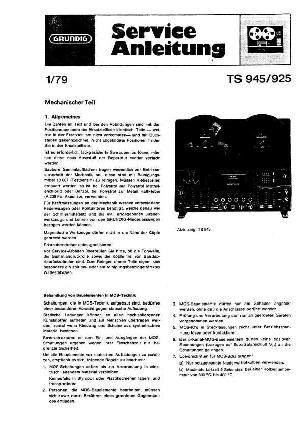 Сервисная инструкция Grundig TS925, TS945 ― Manual-Shop.ru