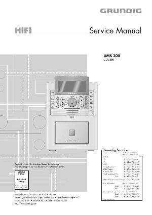 Сервисная инструкция Grundig UMS-200 ― Manual-Shop.ru