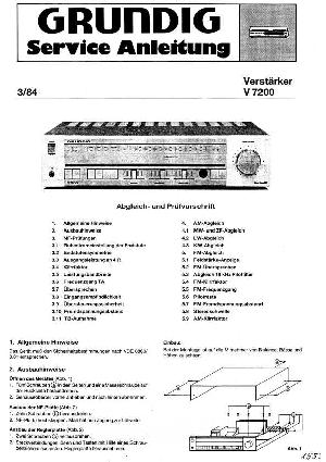 Сервисная инструкция GRUNDIG V-7200 ― Manual-Shop.ru