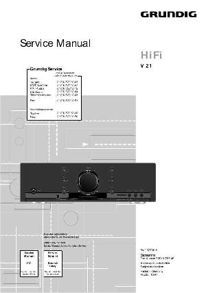 Сервисная инструкция Grundig V21 ― Manual-Shop.ru