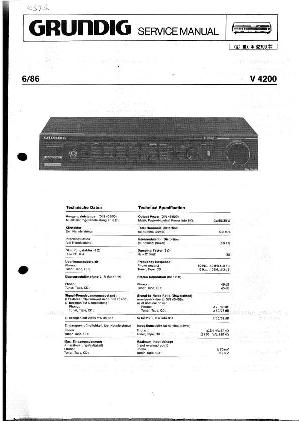 Service manual Grundig V4200 ― Manual-Shop.ru