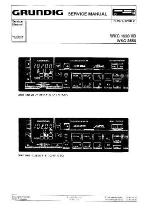 Сервисная инструкция Grundig WKC-1650VD, WKC-3650 ― Manual-Shop.ru