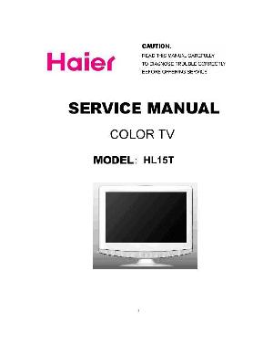 Сервисная инструкция Haier HL15T ― Manual-Shop.ru