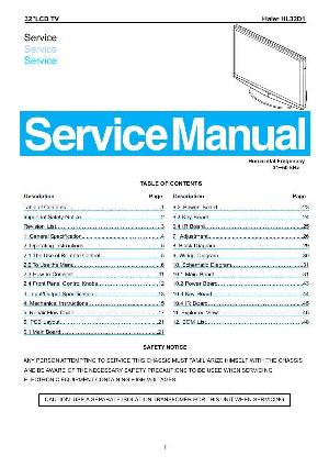 Сервисная инструкция Haier HL32D1 ― Manual-Shop.ru