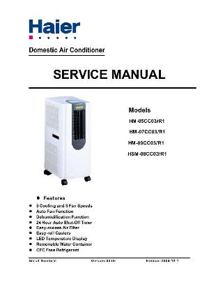 Service manual Haier HM-05 07 09CC03R1 HSM-08CC03R1 ― Manual-Shop.ru
