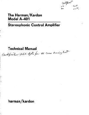 Сервисная инструкция Harman-Kardon A-401 ― Manual-Shop.ru