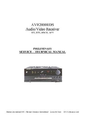 Сервисная инструкция Harman-Kardon AVR-2000RDS ― Manual-Shop.ru