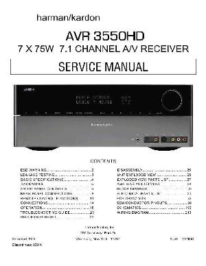 Сервисная инструкция Harman-Kardon AVR-3550HD ― Manual-Shop.ru
