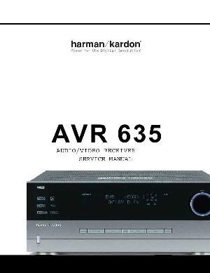 Сервисная инструкция Harman-Kardon AVR-635 ― Manual-Shop.ru