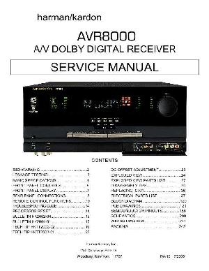 Сервисная инструкция Harman-Kardon AVR-8000 ― Manual-Shop.ru