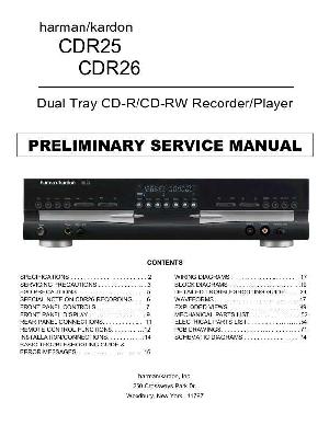 Service manual Harman-Kardon CDR-25, CDR-26 ― Manual-Shop.ru