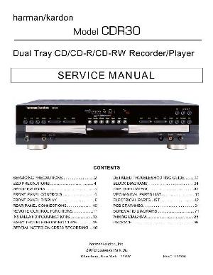 Service manual Harman-Kardon CDR-30 ― Manual-Shop.ru