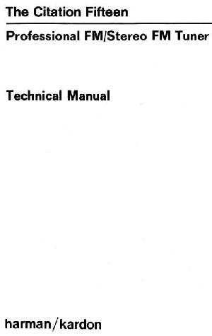 Service manual Harman-Kardon CITATION-15 ― Manual-Shop.ru