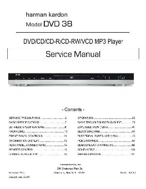 Сервисная инструкция Harman-Kardon DVD-38 ― Manual-Shop.ru