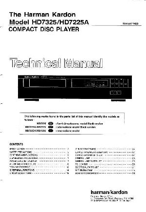 Service manual Harman-Kardon HD-7225A, HD-7325 ― Manual-Shop.ru