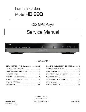 Сервисная инструкция Harman-Kardon HD-990 ― Manual-Shop.ru