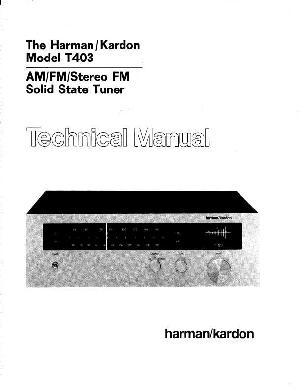 Сервисная инструкция Harman-Kardon T-403 ― Manual-Shop.ru