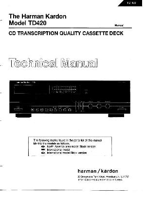 Сервисная инструкция Harman-Kardon TD-420 ― Manual-Shop.ru