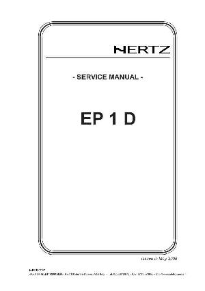 Сервисная инструкция Hertz EP-1D ― Manual-Shop.ru