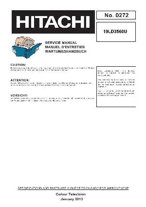 Service manual Hitachi 19LD3560U ― Manual-Shop.ru