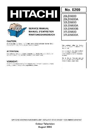 Service manual HITACHI 26LD6600, 32LD6600, 37LD6600 ― Manual-Shop.ru