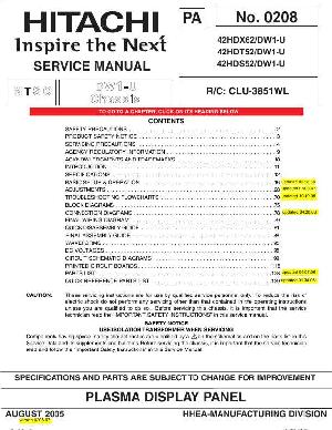 Service manual Hitachi 42HDS52, 42HDT52, 42HDX62 ― Manual-Shop.ru