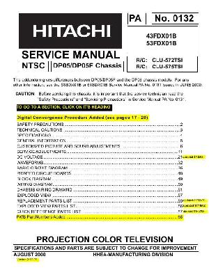 Сервисная инструкция Hitachi 43FDX01B, 53FDX01B DP05 ― Manual-Shop.ru