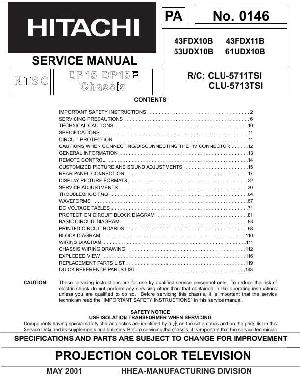 Service manual Hitachi 43FDX10B, 53UDX10B, 61UDX10B ― Manual-Shop.ru