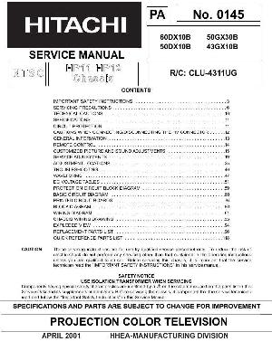 Сервисная инструкция Hitachi 43GX10B, 50GX30B ― Manual-Shop.ru