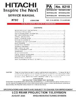 Сервисная инструкция Hitachi 50VF820LC58, 55VF820, 60VF820 ― Manual-Shop.ru