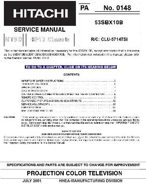 Сервисная инструкция Hitachi 53SBX10B  ― Manual-Shop.ru